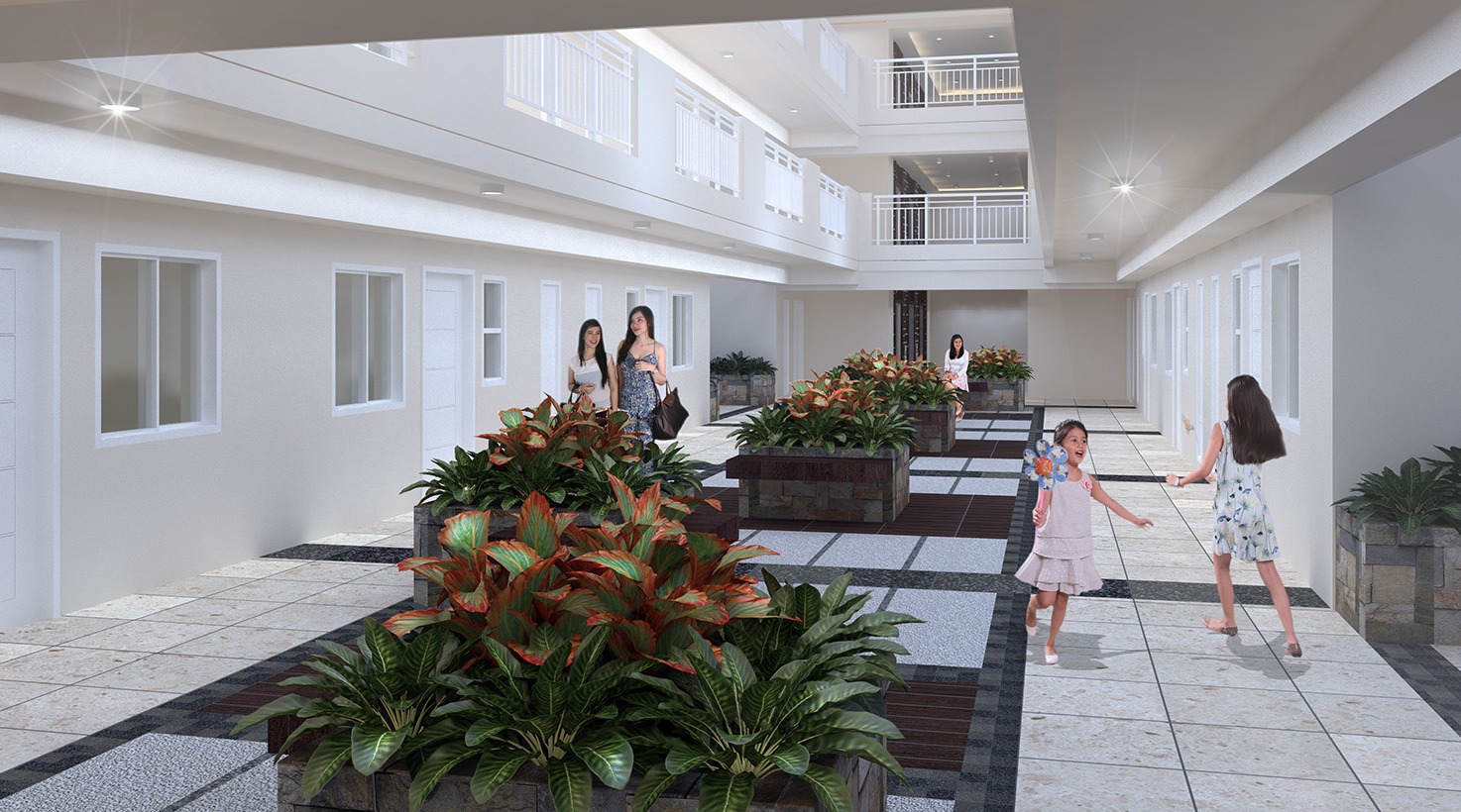 Landscaped atriums, which is a component of DMCI Homes’ Lumiventt® Design Technology, bring the outdoor feels inside the buildings.